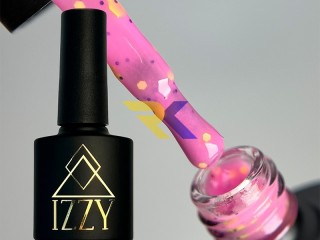 Експрес-Дизайн: Рожева База Izzy Jam Base #02 (10мл) з Різнокольоровим Декором